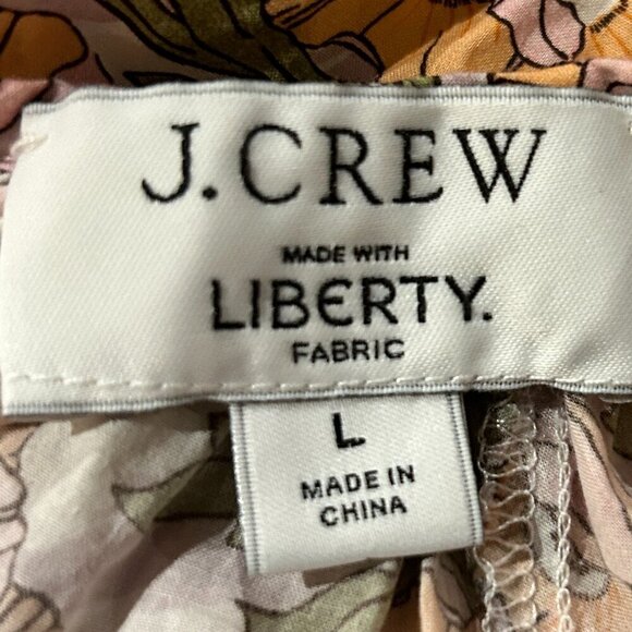 J. Crew Liberty Butterfield Poppy Fabric SZL Pink Floral Dress Coquette Cottage - Picture 12 of 12